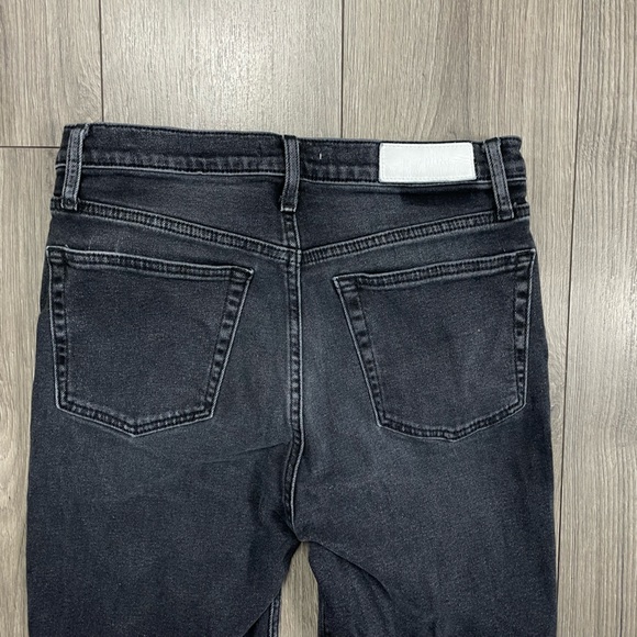 Re/Done Black 70s Stove Pipe Jeans in Washed Noir Sz 29 - Picture 11 of 11